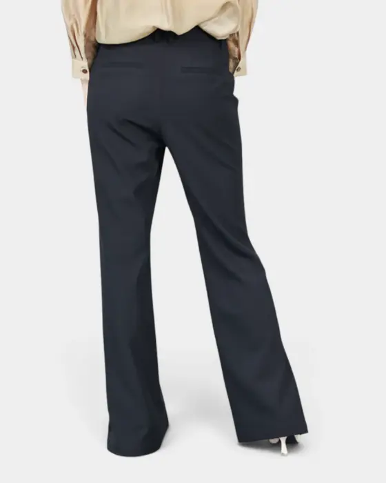 High-Waisted Pants with Side Slit and Zipper Detail image 3