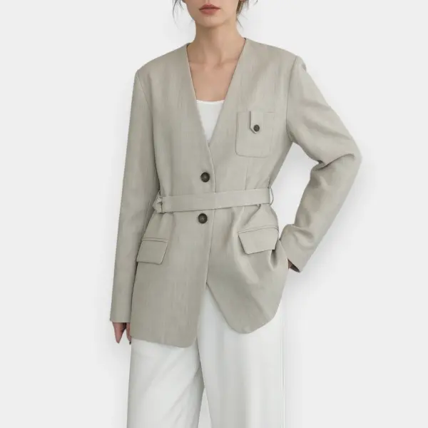 Structured Belted Blazer image 5