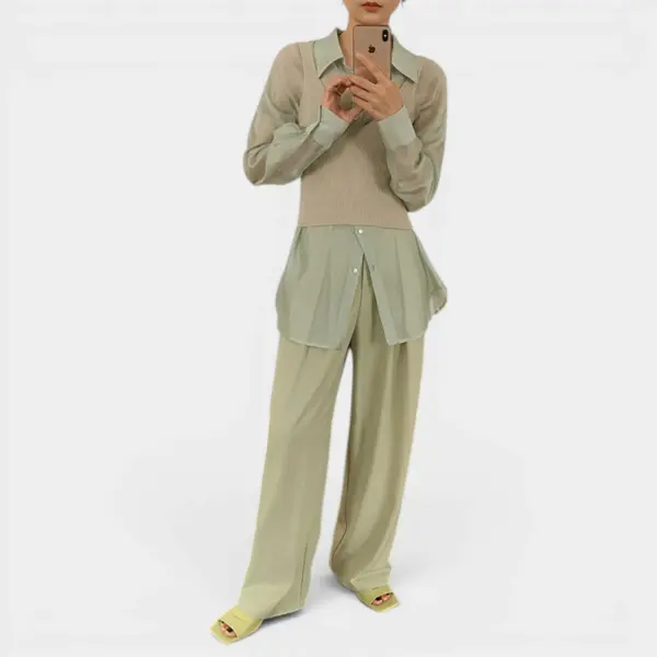 High Waist Pleated Pants image 2
