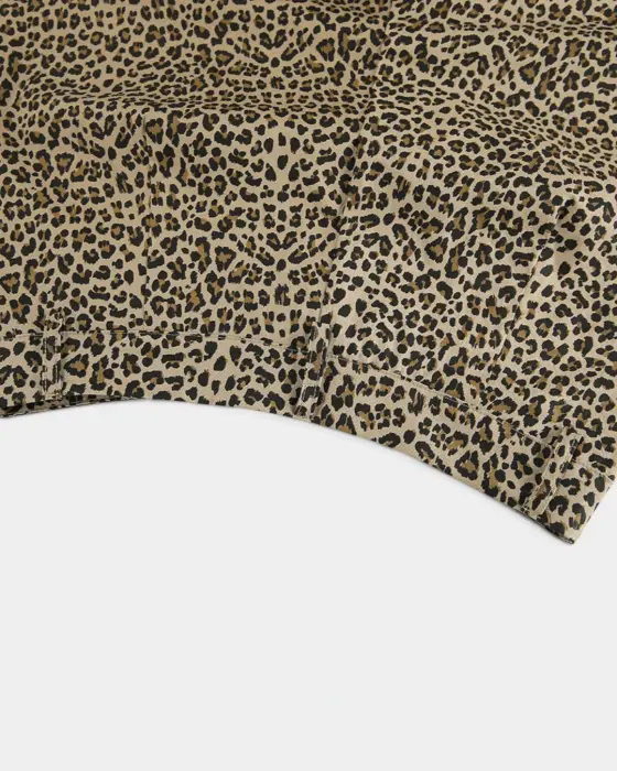 High Waist Cotton Leopard Print Trousers image 5