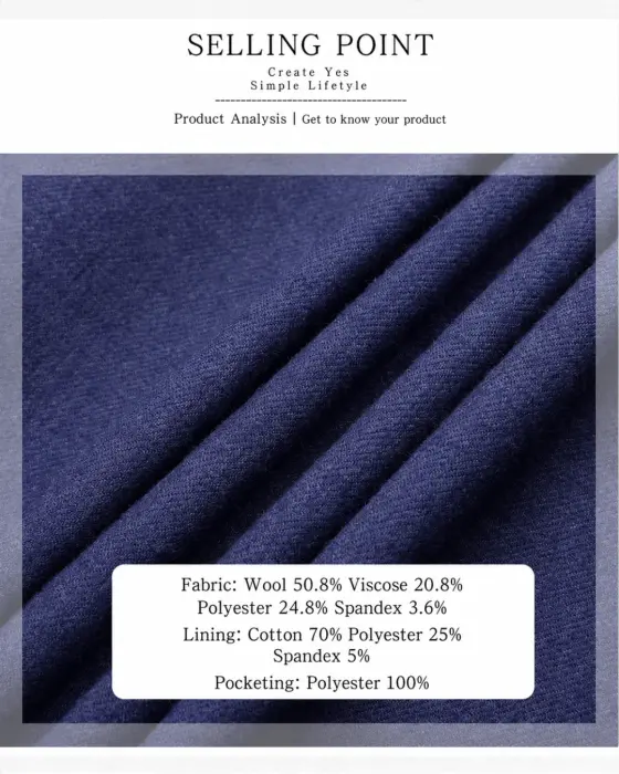 Wool Blend Coat with Plaid Contrast and Snap Closure image 10