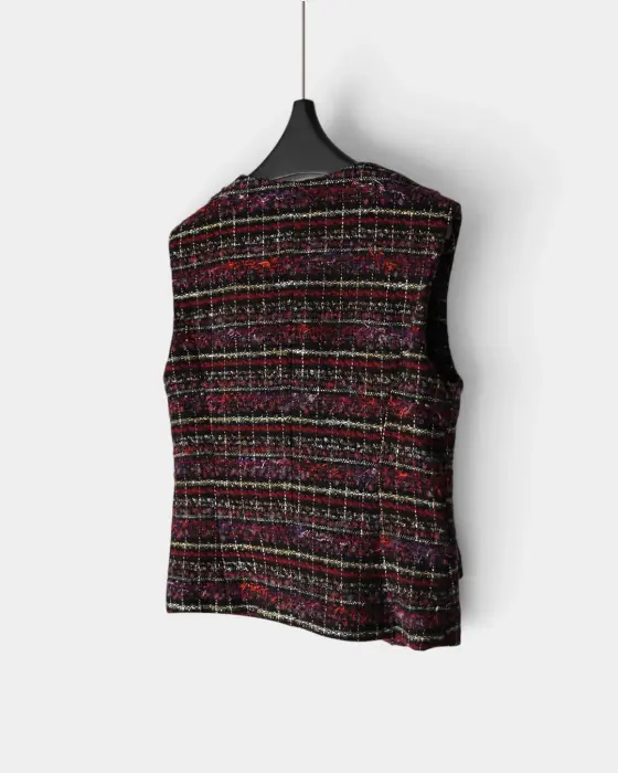 Tweed Vest with Gold Buttons image 6