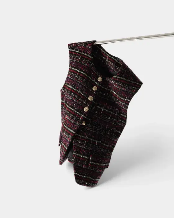 Tweed Vest with Gold Buttons image 8
