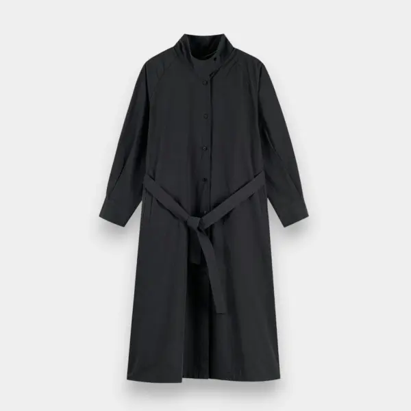 Light Organic Cotton Trench Coat with Belted Waist image 11