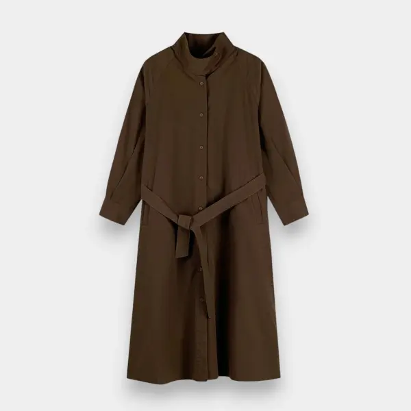 Light Organic Cotton Trench Coat with Belted Waist image 9
