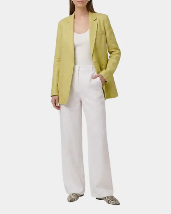 Fine Tencel & Linen Blazer – Soft Drape, Breathable Texture & Casual Loose Fit image 8