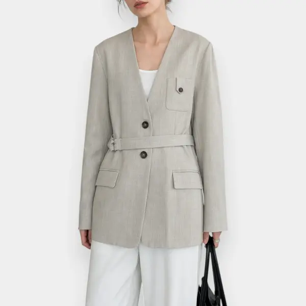Structured Belted Blazer image 3