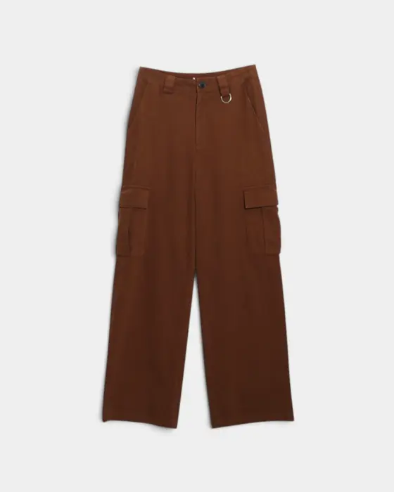 High-Waisted Cargo Straight Pants image 5