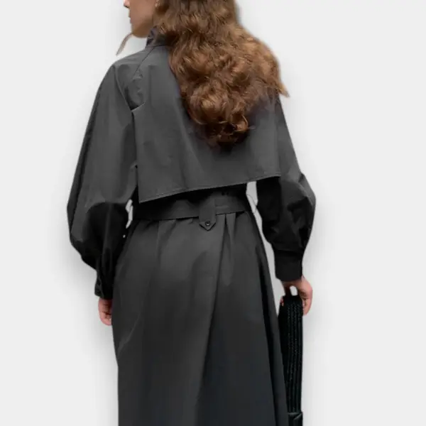 Light Organic Cotton Trench Coat with Belted Waist image 7