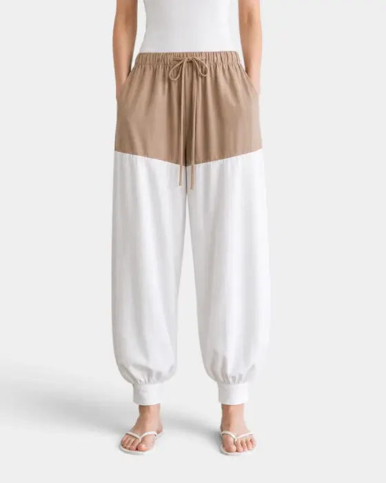 Casual Contrast Harem Pants image 2