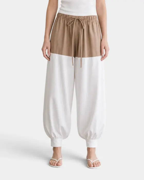 Casual Contrast Harem Pants image 0