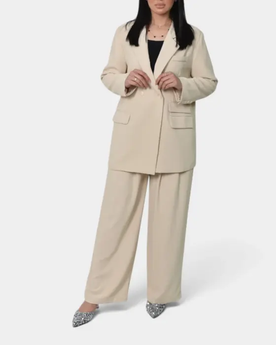 Suit Set - Blazer and Wide-Leg Pants image 2