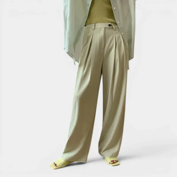 High Waist Pleated Pants image 3