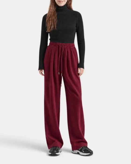 Wide Leg sweatpants with Brushed Lining image 6