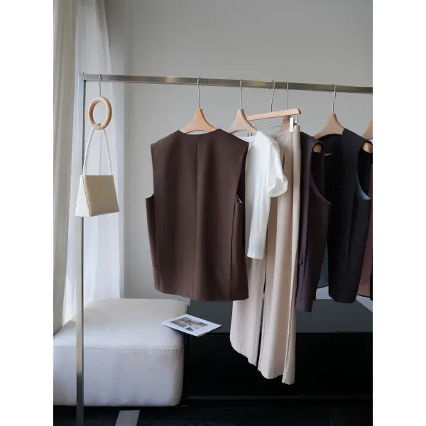 Mocha Sleeveless Vest image 6