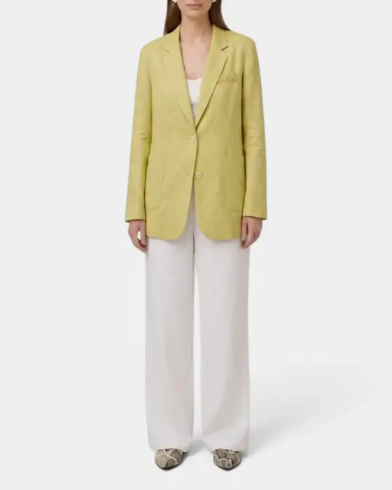 Fine Tencel & Linen Blazer – Soft Drape, Breathable Texture & Casual Loose Fit image 6