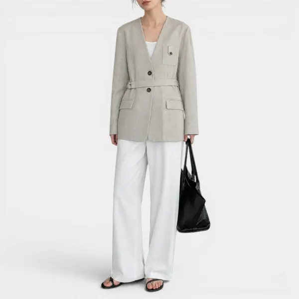 Structured Belted Blazer image 1