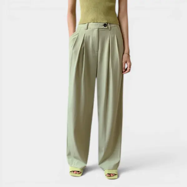 High Waist Pleated Pants image 0