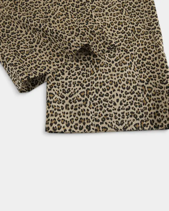 High Waist Cotton Leopard Print Trousers image 7