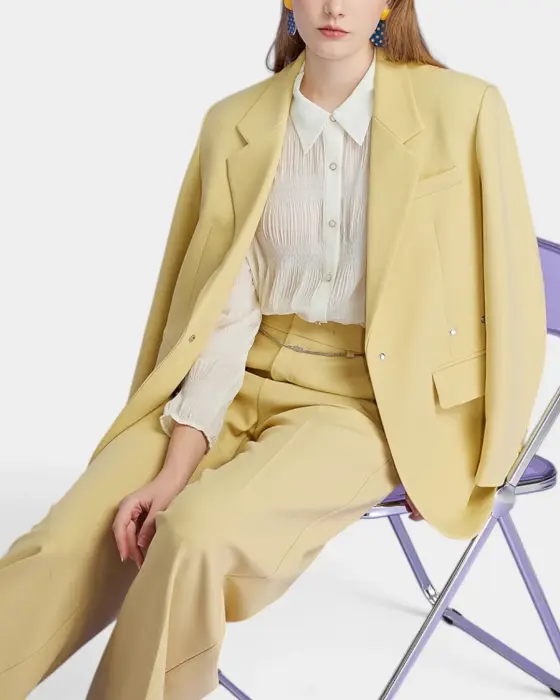 Winter Butter Yellow Tailored Suit image 6