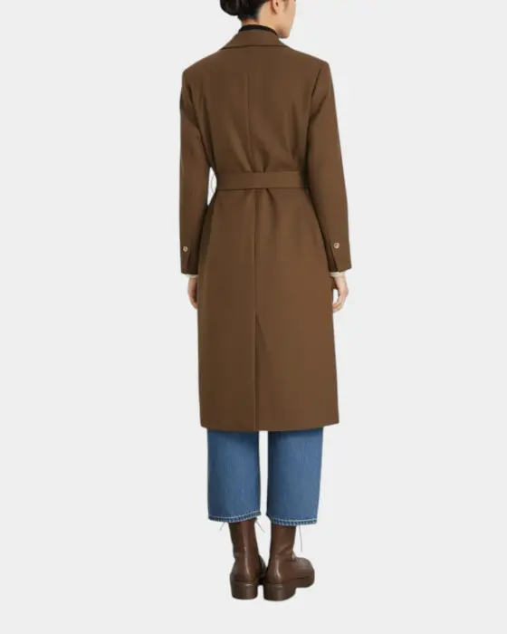 Long Trench Coat with Waist Belt image 4