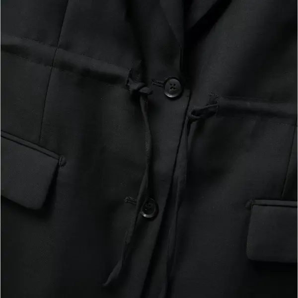 Black Luxe Drawstring Blazer image 9