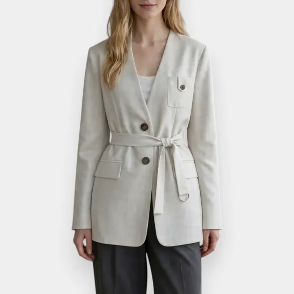 Structured Belted Blazer image 0