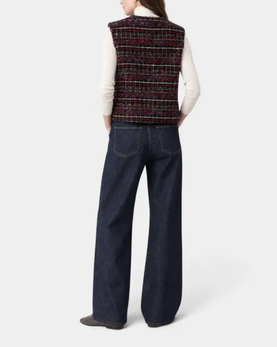Tweed Vest with Gold Buttons image 4