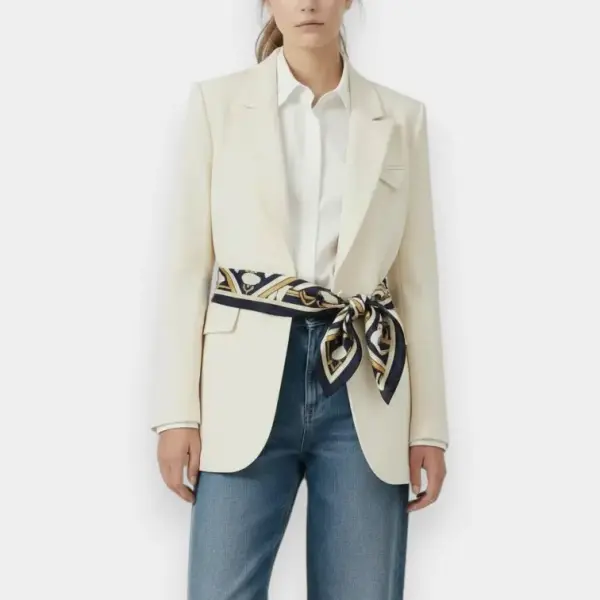 Classic Buttonless Blazer with Modern Detailing image 0