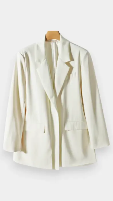 Blazer Combined with Contrast Satin Double Layer (Buttonless) image 0
