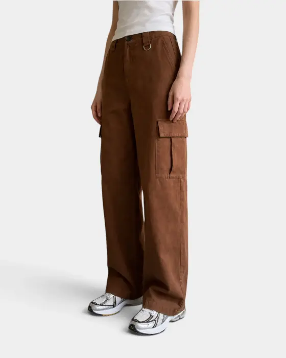 High-Waisted Cargo Straight Pants image 0