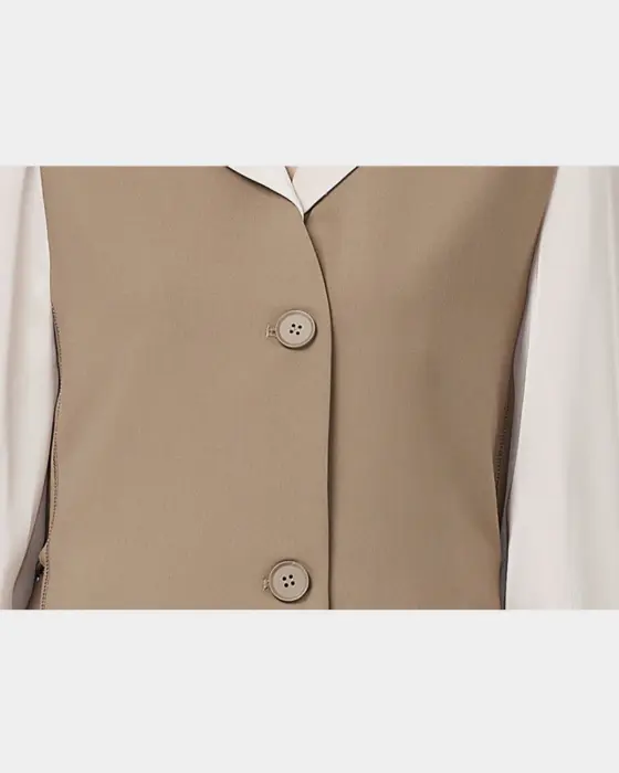 Mid Length Vest with Back Cord Belt image 5