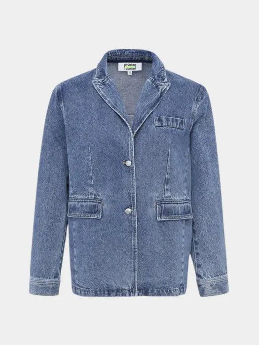 Denim Blazer Jacket / Denim Blue / Free Size image 7