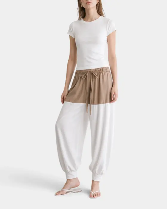 Casual Contrast Harem Pants image 3