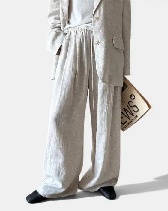 Tailored Fine Linen Suit with Relaxed Silhouette image 7
