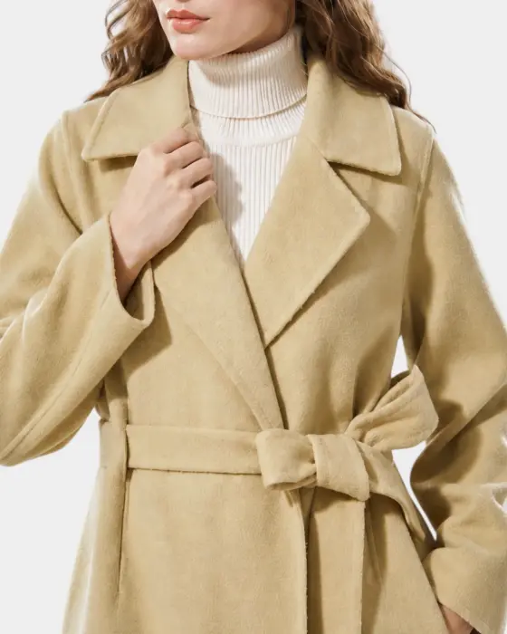 Belted Pure Wool Overcoat  image 5