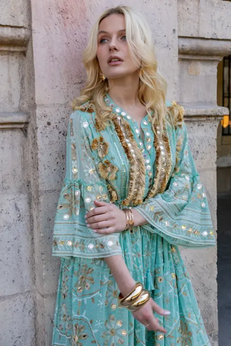 WOMEN INDIAN DRESS-MINT GREEN-01 image 0