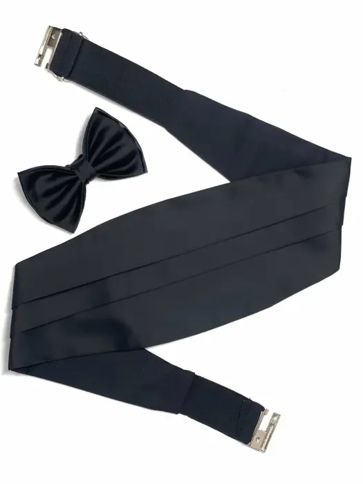 Black Cummerbund Plain image 0
