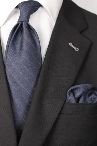 STRIPE Neckties NAVY 8.5 CM WOOL image 0