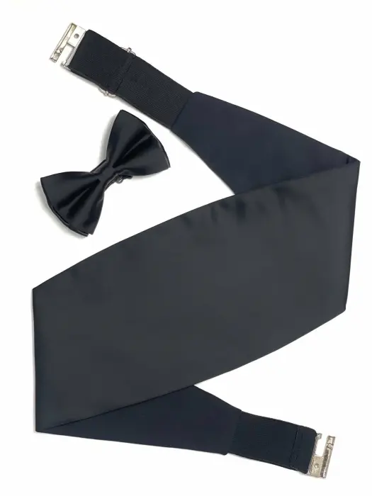 Black Cummerbund Plain image 0