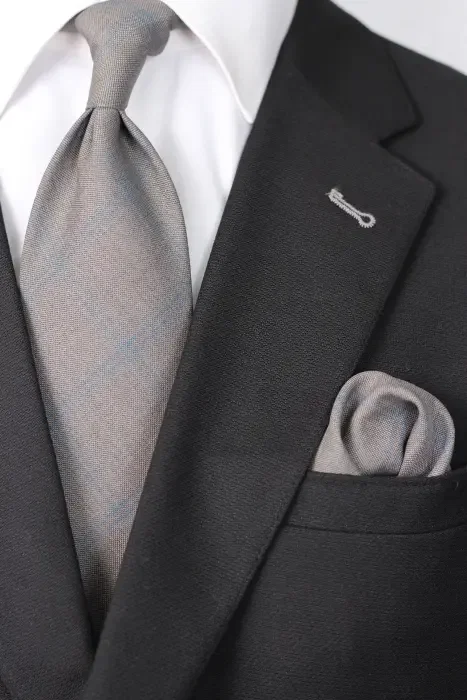 STRIPE Neckties BEIGE 8.5 CM WOOL image 0