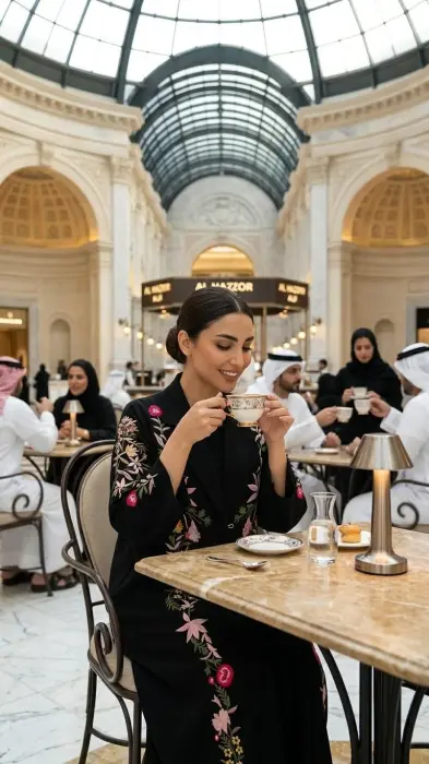 Linnen Abaya with flower embroidery in the back and front  image 1