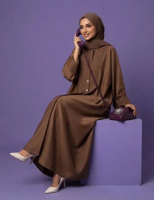 Fluffy light golden brown bisht image 1