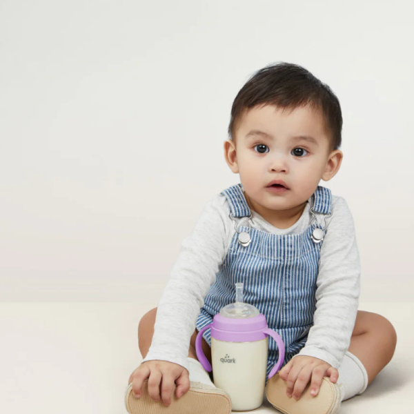 Quark BuubiBottle Sip Straw Cup - Grey- 240 ml image 3