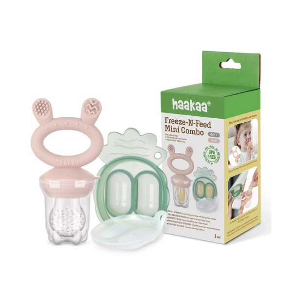 Fresh Food Feeder Teether + Freeze Tray -Blush image 0