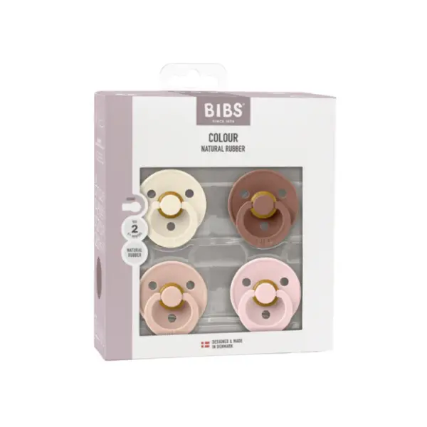 BIBS Round Pacifier – Ivory, Blush, Woodchuck & Blossom image 2