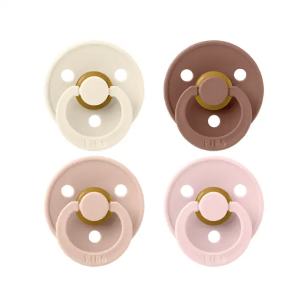 BIBS Round Pacifier – Ivory, Blush, Woodchuck & Blossom image 0