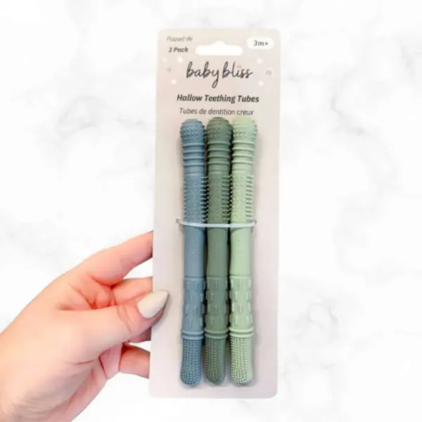 Hallow Teething Tubes - Sage Set image 1