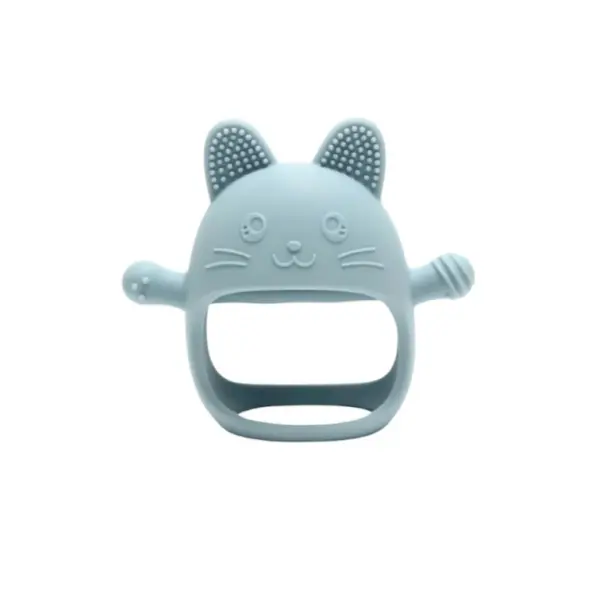Cat Teething Mitt - Dusty Teal image 0