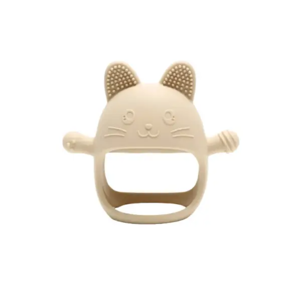 Cat Teething Mitt - Cream image 0